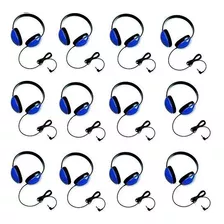 12 Auriculares Califone 2800-bl Listening First In Blue