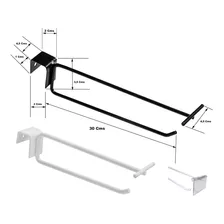 250 Gancho Porta Preço Barra 30cm + Porta Etiqueta 