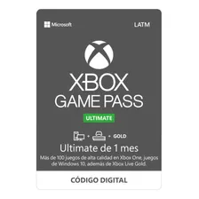 Tarjeta Xbox Game Pass Ultimate Microsoft Digital 1 Mes