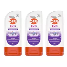 Kit 3 Loção Repelente De Insetos Johnson Off! Kids 200ml