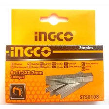 3 Cajas De Grapas De 1000 Unidades 8x0,7mm Ingco Sts0108