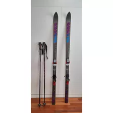 Tablas De Ski Esqui K2 170 Fijaciones Salomón Bastones Scott