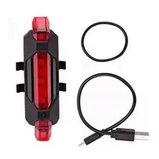 Farol Traseira Lanterna Luz Led Sinalizador Bicicleta Usb Vm