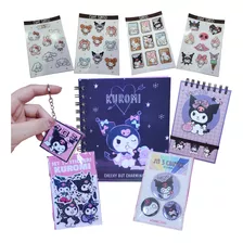 Kuromi Box Kawaii Papeleria + Stickers Kawaii