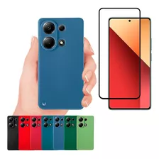 Case Silicona Para Xiaomi Redmi Note 13 Pro 4g + Vidrio Full