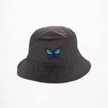 Boné Chapeu Bucket Hat Butterfly Borboleta Asas Blue Azul