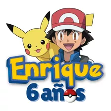 Logo Digital Personalizado Para Cumpleaños Pokemon