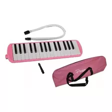 Melodica A Piano Parquer 32 Notas Rosa Con Funda Manguera