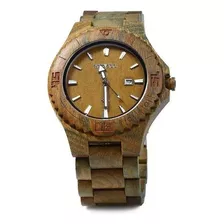 Reloj Quarzo Madera Sandalo Hindú Para Hombre