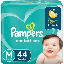 Fralda Infantil Confort Sec 12 Horas De Proteção Pampers Gênero Sem Gênero Tamanho M