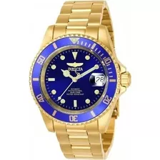Relógio Invicta Pro Diver 8930ob Automático - 100% Original Cor Da Correia Dourado Cor Do Bisel Dourado Cor Do Fundo Azul-marinho