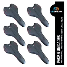 Pack 6 Asientos Bitteli Cro Confort Mtb Negro Lineas Rojas