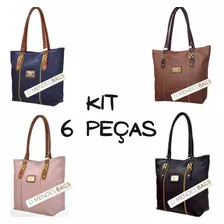 Atacado Bolsas Feminina Ombro Kit Com 6 Peças Envio Rápido