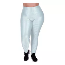 Calça Legging Plus Size Em Poliamida 3d Branca G1 G2 G3 G4 