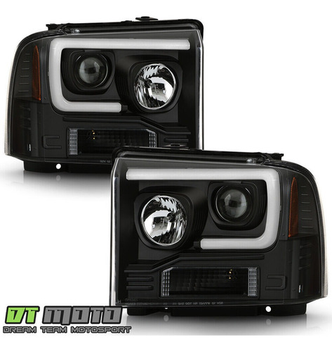 Par Faros Negro Led Ford F-250 Super Duty Xl 2007 6.8l Foto 3