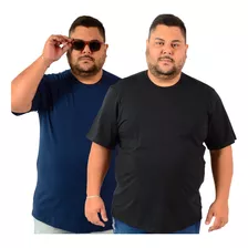 Kit 2 Camisetas Masculina Plus Size Gola Redonda Envio Já