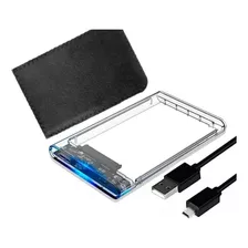 Case P/ Hd Externo Sata 2,5 Usb 2.0 Notebook Transparente