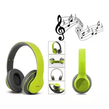 Fone De Ouvido Corrida Bluetooth Regulavel Mp3 Entrada P2 Cor Verde