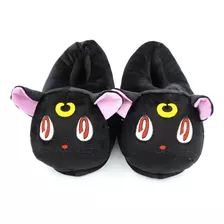 Pantuflas Sailor Moon Gato Luna Zapatillas Casa Kawaii