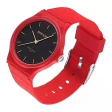 Reloj Sanda Para Dama En Rojo Moderno!