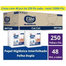 Caixa C/ 48 Papel Higiênico Interfolhado Fl Dupla - Elite