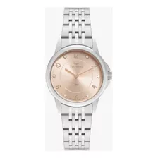 Relogio Technos Feminino Prata Rosa Aço Inox 2035mxd/1t