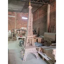 Torre Eiffel Mdf 6mm 2,40 Cm De Altura Pintura Preto