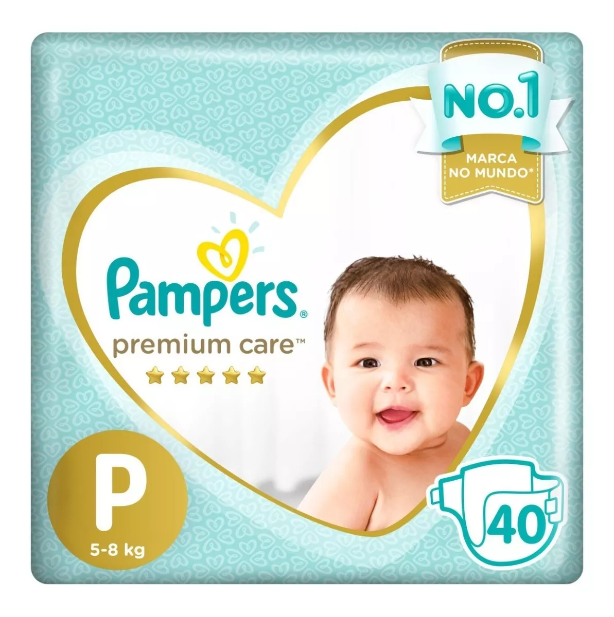 Fralda Infantil Pampers Premium Care Pampers Sem Gênero P