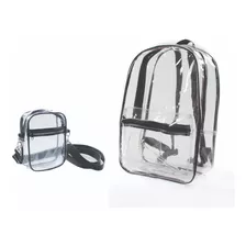 Kit 1 Mochila Transparente E 1 Shoulder Bag Transparente 