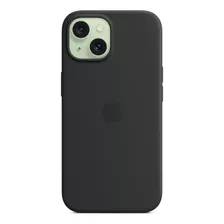 Capa Com Magsafe Para iPhone 15, Apple, Silicone Preto