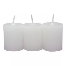 Kit 3 Velas Aromáticas Perfumadas Com Aroma De Rosa - Branca