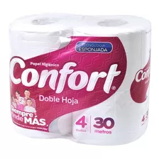 Confort Papel Higiénico Doble Hoja 4 Rollos / 30 Metros C/u