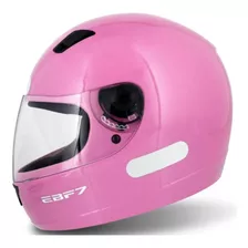 Capacete Moto Feminino Fechado Ebf New 7 Solid Rosa 