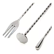 Juego De Cucharas Cocteleras (3 Piezas) Bar Spoon