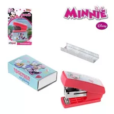 Mini Grampeador Minnie + Caixa De Grampo Lindo