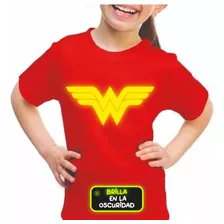 Playera De Superheroes Dc Varios Personaes Brillan Oscuridad