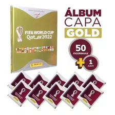  Álbum Dourado Ouro Copa 2022 Capa Dura + 50 Figurinhas