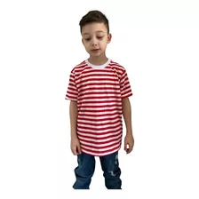 Camiseta Infantil Listrada Stecchi Kids Red