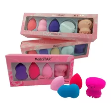 Set De Maquillaje X 4 Esponjas Beauty Blender + Pulpo Facial