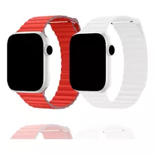 Pulseira Couro Loop Magnética Para Apple Watch E Iwo Series