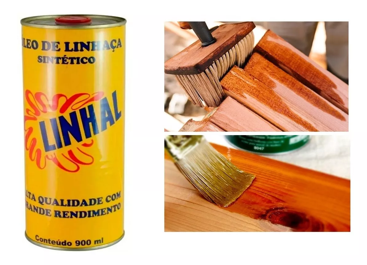 Oleo De Linhaça Impermeabilizante Madeira 900ml Linhal