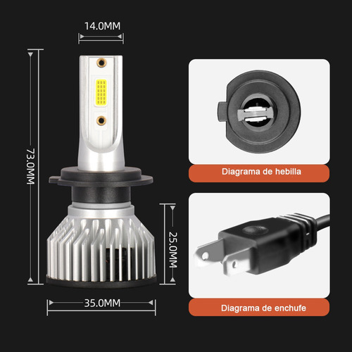 Para Kia Sorento 03 2004 2005 2006 H1 H7 881 Kit De Foco Led Foto 2