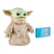 Peluche Baby Yoda The Child Con Tablet Mandalorian Star Wars Color Verde Claro
