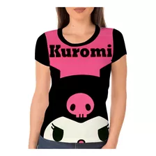 Camiseta Camisa Feminina My Melody E Kuromi Anime Fofo 5