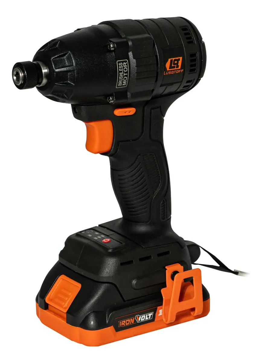 Atornillador De Impacto Lusqtoff 18v Sin Carbones Lil260-9bk Negro