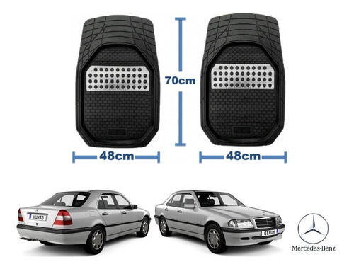 Tapetes Carbon 3d + Par Cojines Mercedes Benz C230 93 A 00 Foto 3