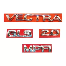 Kit Emblemas Vectra Gls 2.0 Mpfi Para Vectra 97/01 Cromado