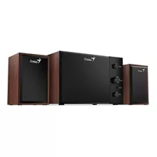 Parlantes Genius Sw 2.1 350 Subwoofer 15w Pc Notebook Madera Color Marrón