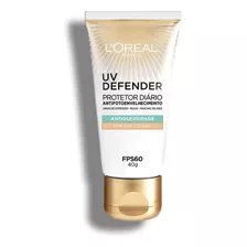 Protetor Solar Uv Defender Cor Clara Fps60 40g L'oréal Paris Tipo De Pele Normal