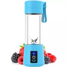 Mini Liquidificador Portátil 6 Lâminas Azul Juice Cup Usb